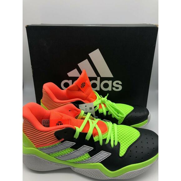 adidas Men's Harden Stepback Core Black Signal Coral Basketball EF9890 Size 13 - Picture 14 of 16